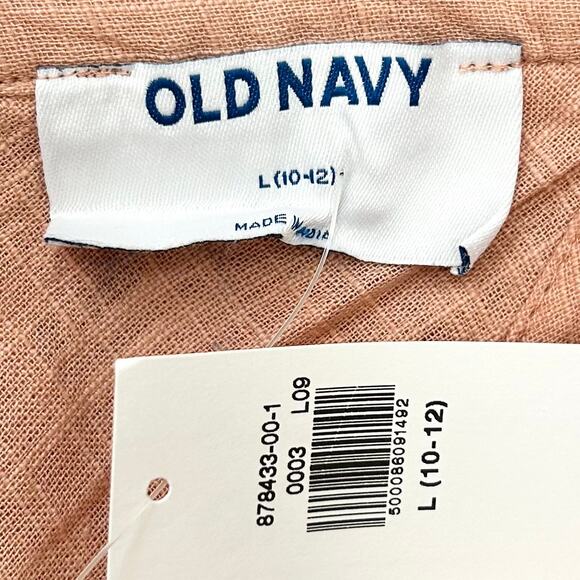 Old Navy Girl's Peachy Pink Cotton Flutter Sleeve Dress NWT - Picture 8 of 9